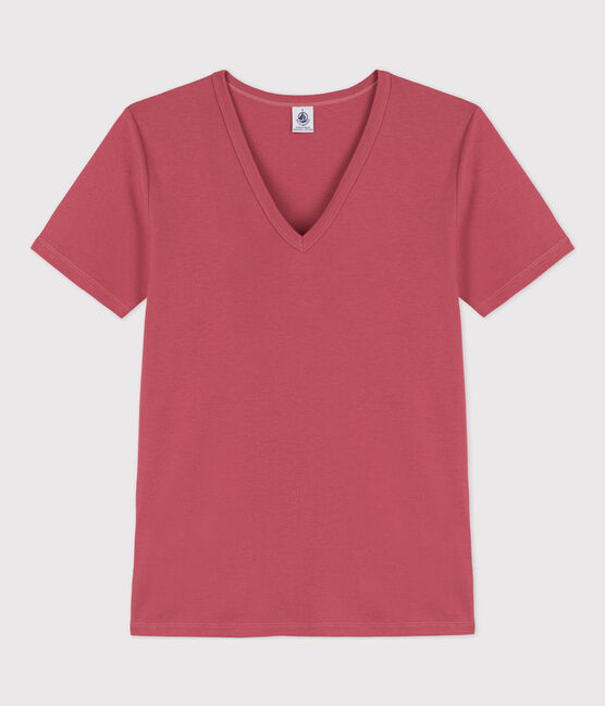 T-Shirt L’ICONIQUE aus Baumwolle mit V-Ausschnitt für Damen rosa PAPI