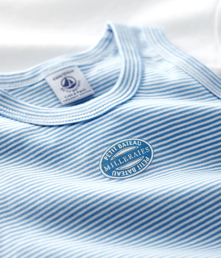 2er-Set Tanktops aus Bo-Baumwolle mit blauen Ringelstreifen f&uuml;r Jungen vielfarbig