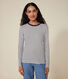 Langärmeliges Damen-T-Shirt "L'Iconique" aus gestreiftem Rippstrick