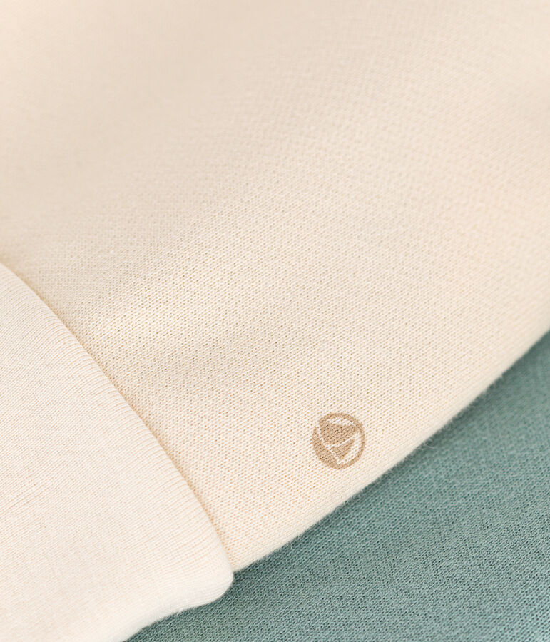 Baby-Sweatshirt aus Molton weiss AVALANCHE/ MULTICO