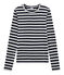 Emblematisches langärmliges T-Shirt für Damen blau SMOKING/grau BELUGA