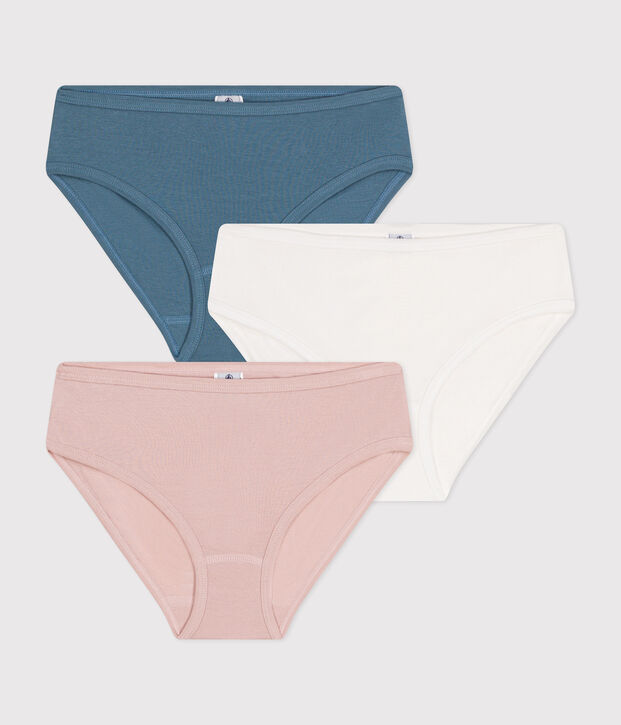 3er-Set Slips aus Baumwolle f&uuml;r Damen vielfarbig