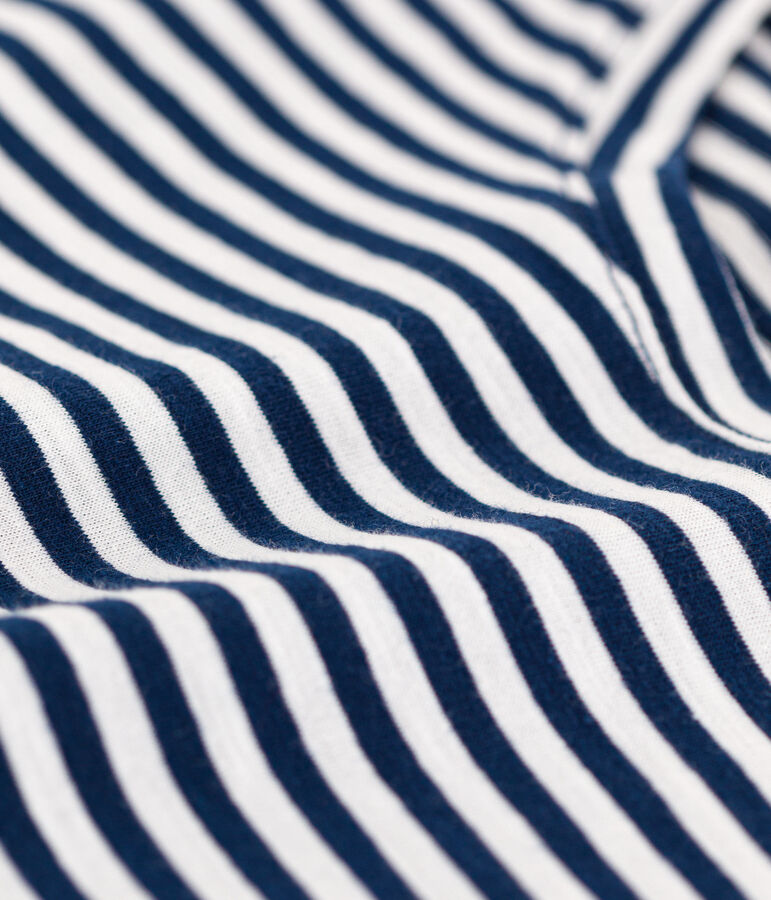 T-Shirt LE DROIT aus Baumwolle mit Rundhalsausschnitt blau/weiss