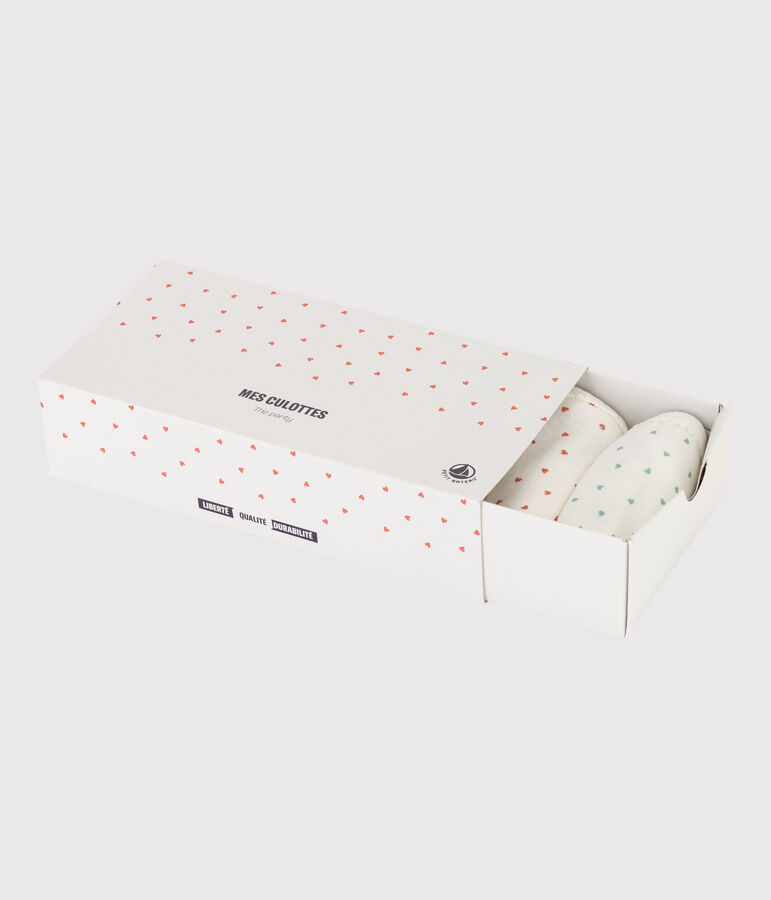 5er-Set Slips aus Baumwolle mit kleinen Herzen f&uuml;r M&auml;dchen vielfarbig