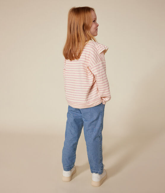 Kinder-Sweatshirt aus Doppeljersey für Mädchen rosa AVALANCHE/ ROSELINE