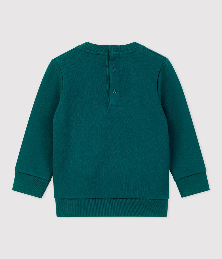 Baby-Sweatshirt aus Molton. gr&uuml;n