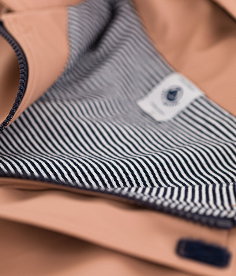 KLASSISCHE KINDER-REGENJACKE AUS RECYCELTEM MATERIAL beige