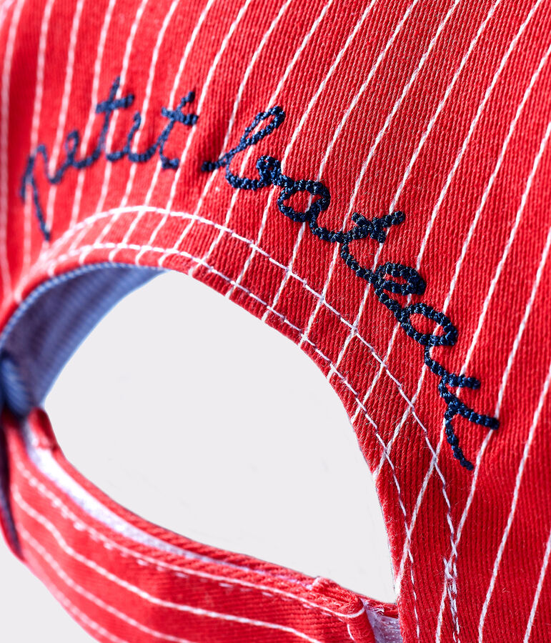 Baby-Schirmm&uuml;tze Unisex rot/weiss