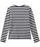 Gestreiftes Damen-Langarmshirt blau SMOKING/weiss MARSHMALLOW