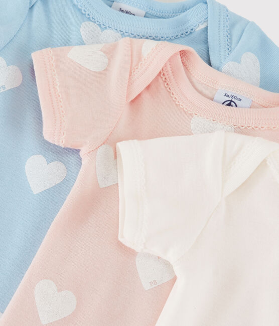3er-Set kurzärmelige Baby-Bodys aus Bio-Baumwolle für Mädchen variante 1