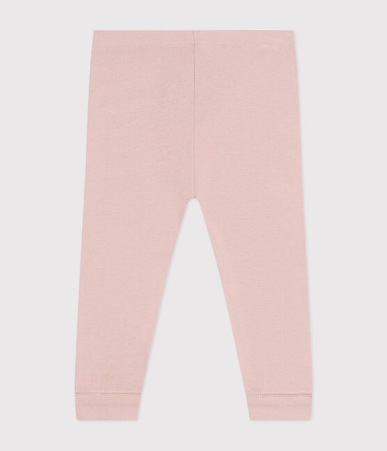 Baby-Leggings aus einfarbiger Baumwolle rosa SALINE