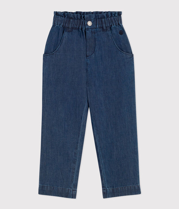 Gerade geschnittene Hose aus leichtem Denim Kinder/M&auml;dchen blau