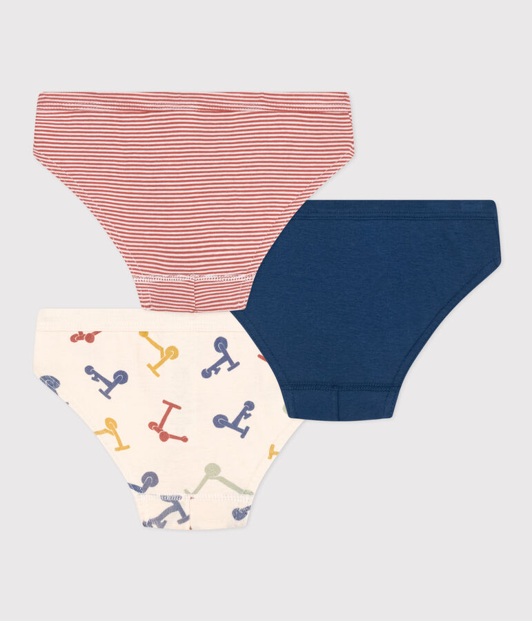3er-Set Baumwollslips f&uuml;r Jungen mit Rollermotiv vielfarbig