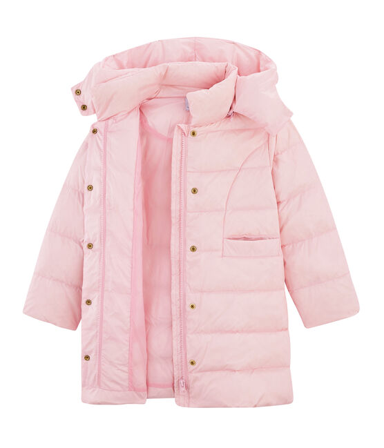 Daunenjacke mit Daunen- und Federfüllung für Mädchen rosa FLEUR CN
