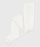 Einfarbige Baby-Strumpfhose aus Baumwolljersey weiss MARSHMALLOW