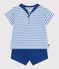 2-teiliges Baby-Set aus Baumwolle, T-Shirt mit Matrosenkragen blau MILK/ PERSE