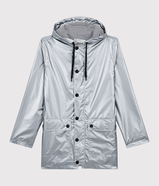 Silberfarbene Damen-Regenjacke grau ARGENT
