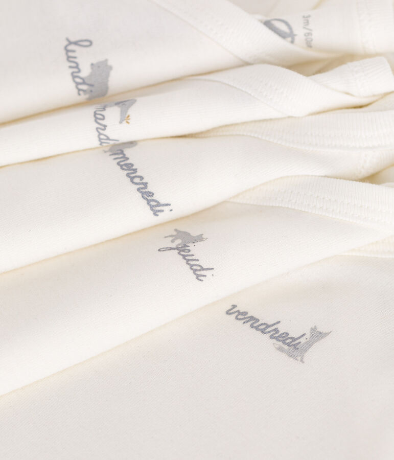 5er-Set lang&auml;rmelige Wickelbodys aus Baumwolle vielfarbig