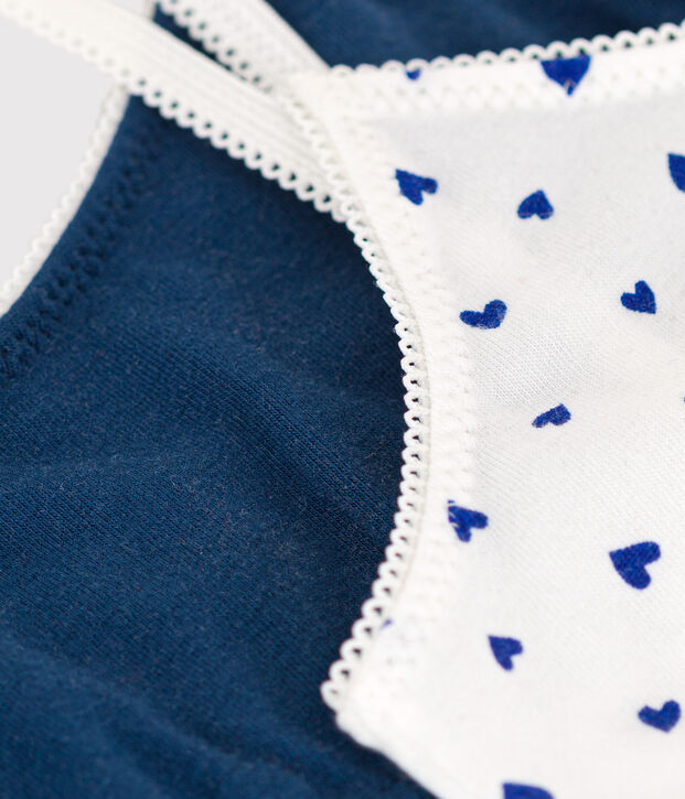 2er-Set-Brassi&egrave;res mit Herzmotiv aus Baumwolle und Elasthan f&uuml;r M&auml;dchen vielfarbig