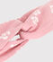 Bandeau bébé en gaze de coton imprimé fleurs rosa CHARME/weiss MARSHMALLOW