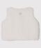 Mouwloze gilet van sherpa babymeisje weiss MARSHMALLOW