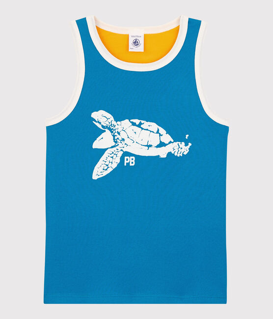 Kinder-Tanktop aus Jersey für Jungen blau MYKONOS