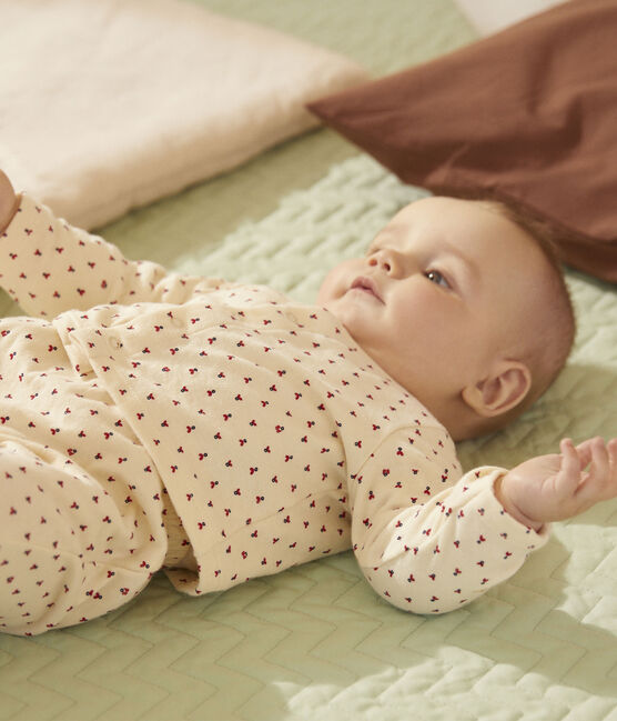 Dreiteiliges Baby-Set aus Doppeljersey mit Printgrafik weiss MARSHMALLOW/weiss MULTICO