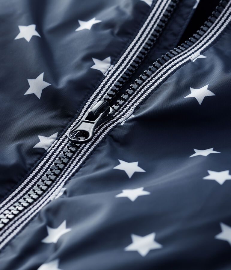 Baby Jacke mit Print f&uuml;r M&auml;dchen/Jungen blau SMOKING/weiss MARSHMALLOW