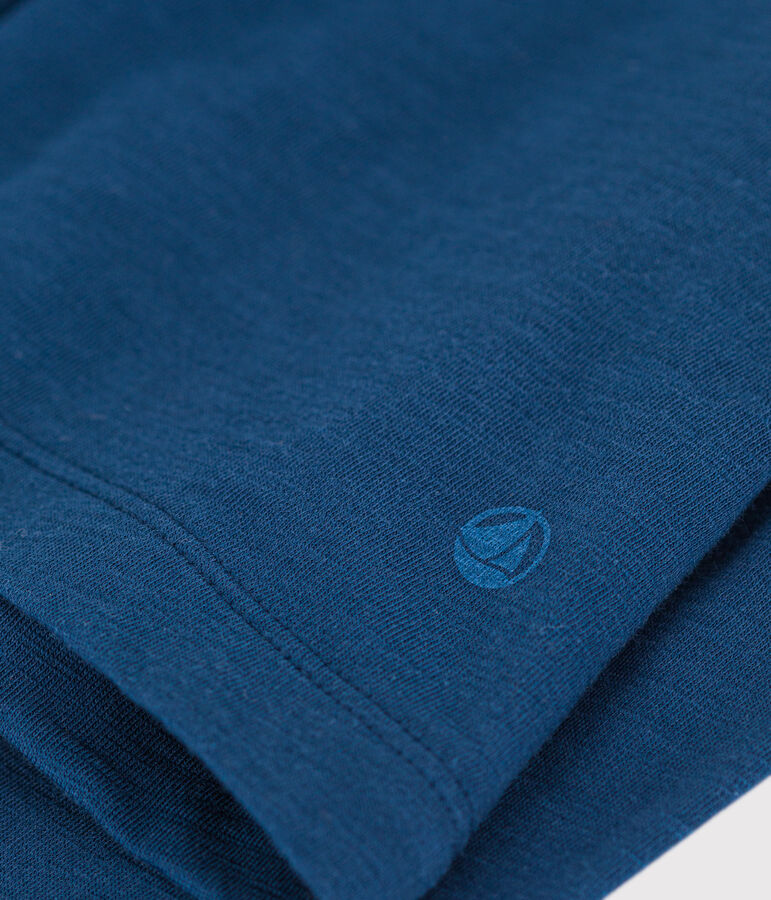 Damen-T-Shirt LE DROIT aus Baumwolle mit Rundhalsausschnitt blau