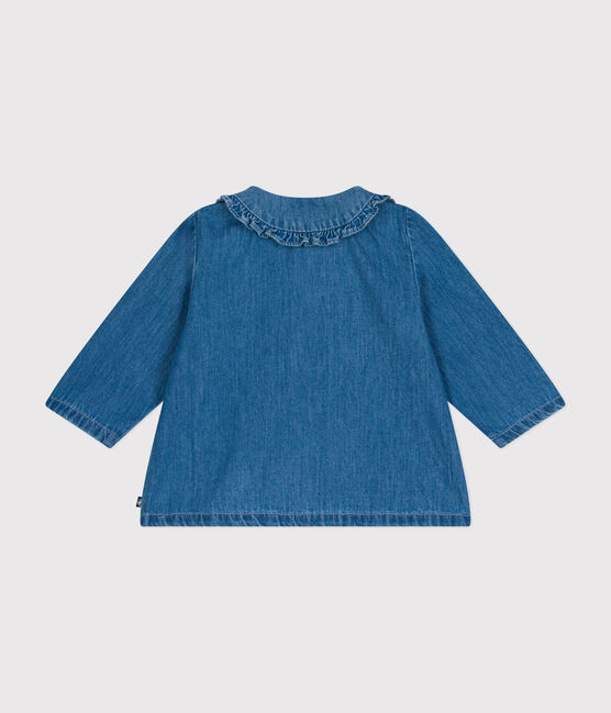 Baby-Bluse aus leichtem Denim blau DENIM CLAIR