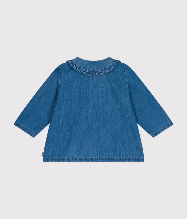 Baby-Bluse aus leichtem Denim blau