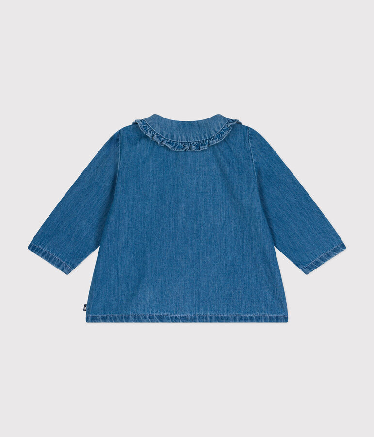 Baby-Bluse aus leichtem Denim blau