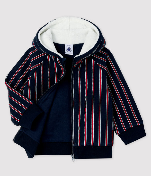 Baby-Kapuzensweatshirt f&uuml;r Jungen blau/vielfarbig
