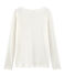 Langarm-leinen-t-shirt damen weiss MARSHMALLOW