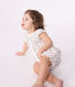 Baby-Kurzoverall aus Baumwolle mit Blumenmotiv