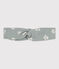 Baby-Stirnband aus Baumwollgaze mit Blumendruck blau PAUL/weiss MARSHMALLOW