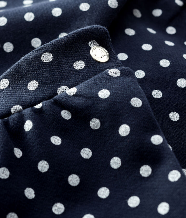 Baby-Hose aus Molton. blau/weiss