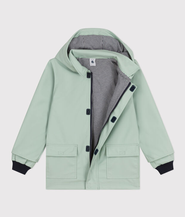 Ikonische Regenjacke f&uuml;r Kinder gr&uuml;n