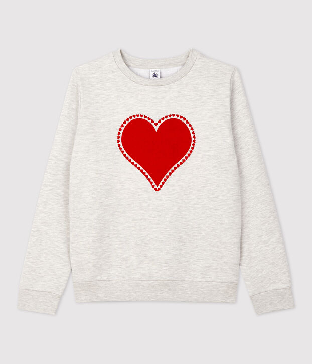 Kinder-Sweatshirt aus Molton f&uuml;r M&auml;dchen / Jungen BELUGA CHINE