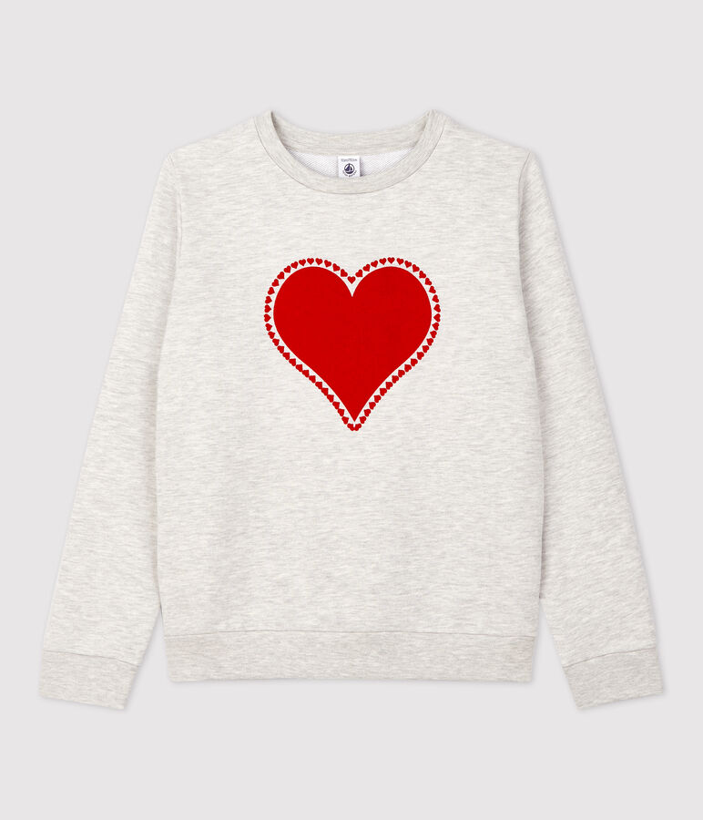 Kinder-Sweatshirt aus Molton f&uuml;r M&auml;dchen / Jungen grau