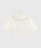 Wattierte Baby-Jacke aus besticktem Fein-Cord mit Ringelstreifen-Futter naturfarben MILK