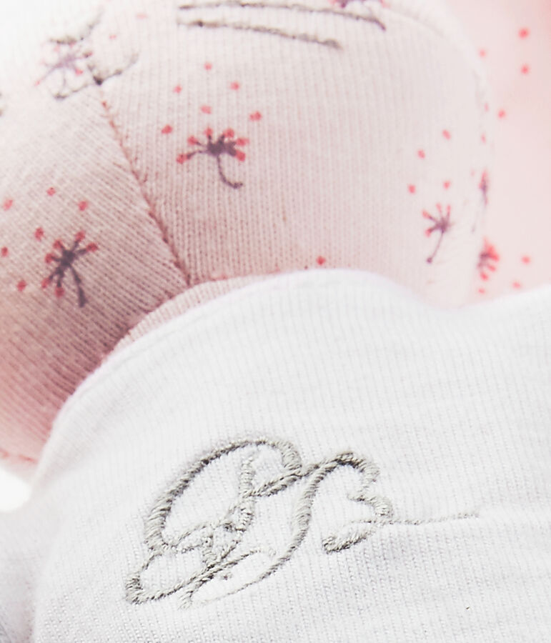 Bedruckter Kuschelhase rosa/vielfarbig