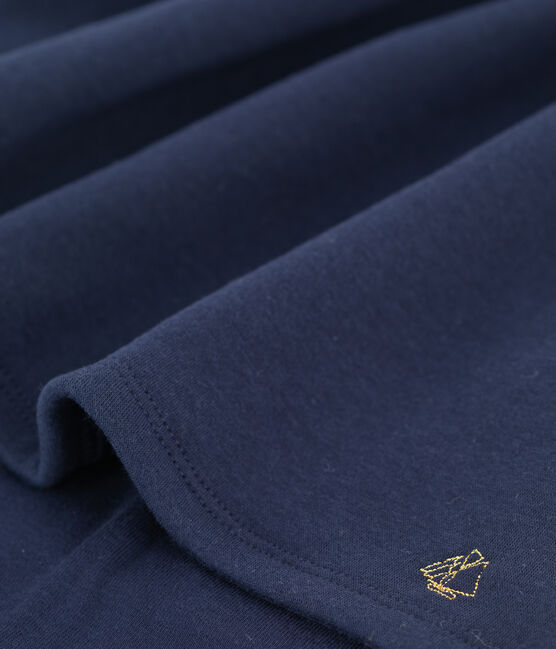 Baby-Leggingkleid aus Samtstrick für Mädchen blau SMOKING