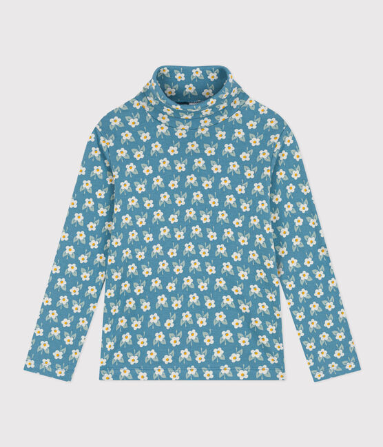 Kinder-Rollkragenshirt aus Baumwolle mit Blumenmuster für Mädchen POLOCHON/ MULTICO