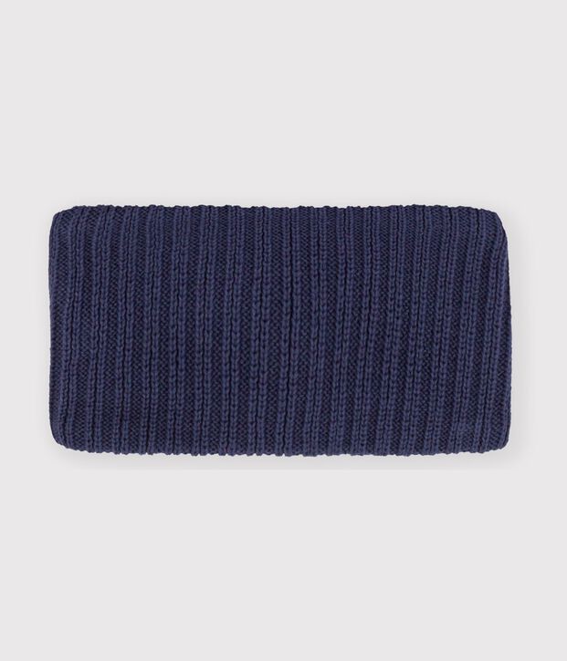 Baby-Schlauchschal aus einfarbigem Strick mit Fleece-Futter SMOKING