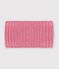 Baby-Schlauchschal aus einfarbigem Strick mit Fleece-Futter rosa