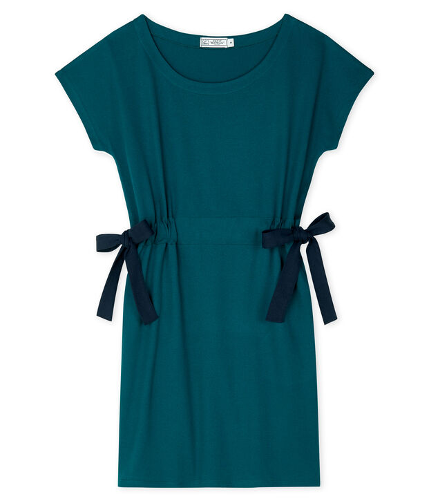 Kurz&auml;rmeliges kleid damen gr&uuml;n