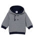 Wattiertes gestreiftes baby-kapuzenSweatshirt jungen