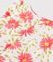Baby-Kurzoverall aus Baumwolle mit Blumenmuster weiss/vielfarbig