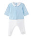 Baby-Jungen-Wickelhemd-Einteiler im Materialmix